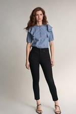 Ladies Black Skinny Cropped