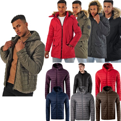 Mens parka jacket quilted - mens,