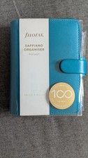 Filofax Saffiano Original Compact Organiser with Aquamarine Teal Cover