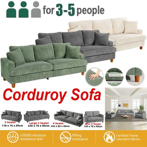 Seater corduroy sofa - seater,