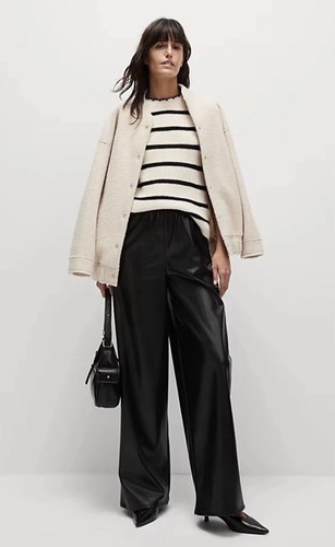 Marks spencer black faux - marks, &spencer