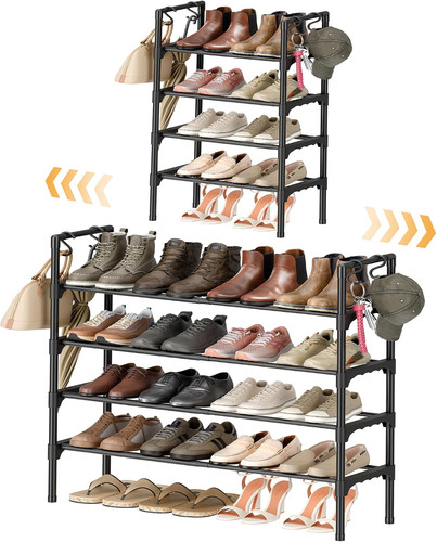 Expandable shoe rack tier - expandable,
