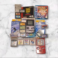 Retro Gameboy Colour Clear Purple In Box With Games And Accessories