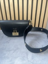 Jigsaw Denbeigh Leather Crossbody Bag Black