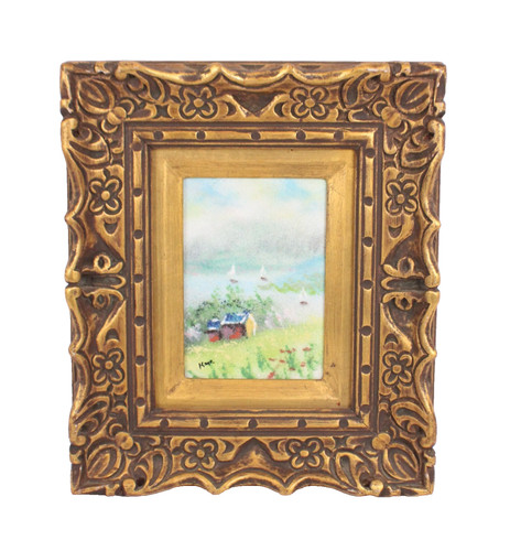 Vintage farmhouse landscape - vintage,