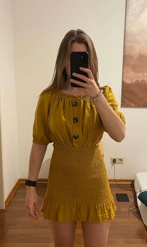 Zara mustard dress size - zara,