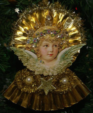 Victorian Christmas Angel Gold
