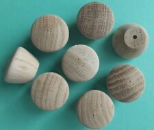 8x DEFECT OAK Solid Wood Unfinished Wooden KNOBS 30mm handle drawer cupboard