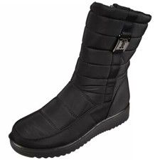 Water Resistant Rain Snow Grip Light Weight Comfy Warm Lined Shoes Ankle Boots