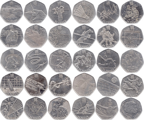 Coins 50p 2011 - , circulated
