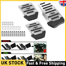 3 Piece Car Universal Non-Slip Manual Gas Brake Foot Pedal Pad Cover Set Silver