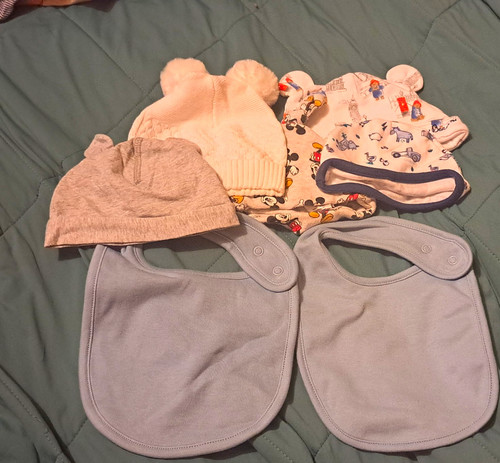 Baby beanie hats bibs - beanie, bibs,