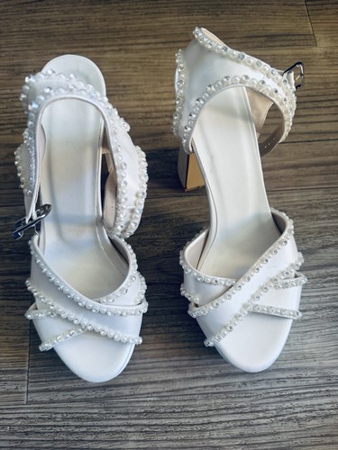 Ivory wedding shoes unworn - ivory,