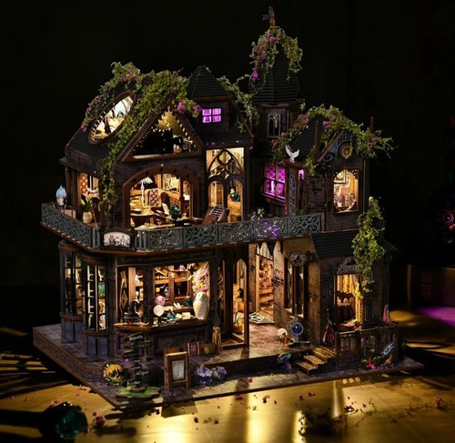 Book nook magic castle - book,
