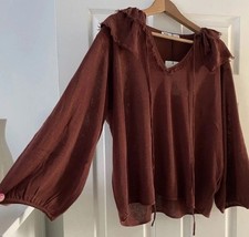 Zara Burgundy Brownish Linen