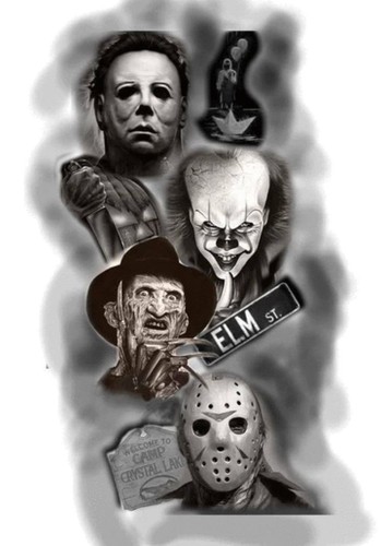 Horror characters cross - horror,