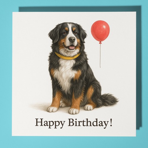 Bernese mountain dog happy - bernese,