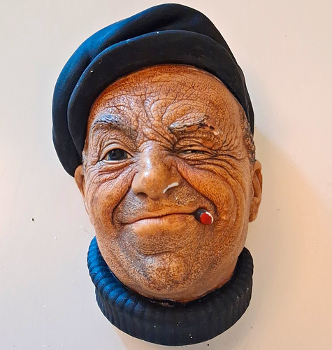 Vintage bossons chalkware head - chalkware,