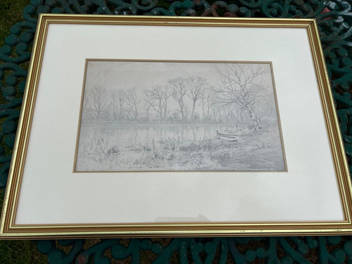Antique pencil drawing - antique,