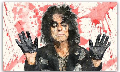 Alice cooper watercolour - alice,