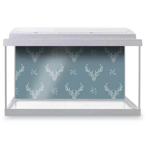 Fish tank background stag head - tank,