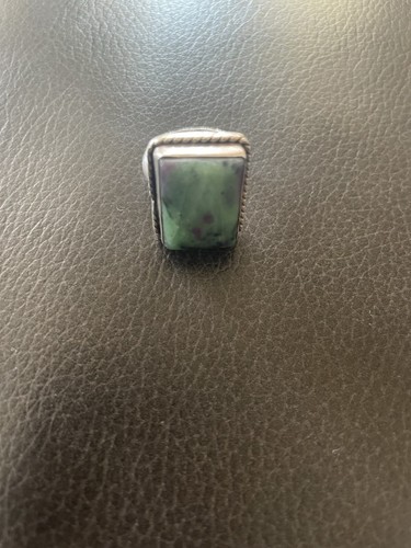 Sterling silver green - green, stone