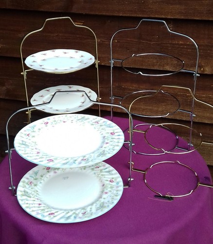 Folding cake plate stand or - plate,