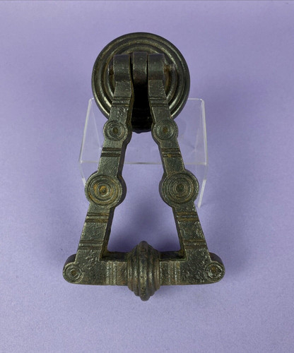 Vintage cast iron door knocker - cast,