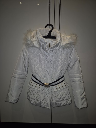 Monnalisa white coat - monnalisa, hood