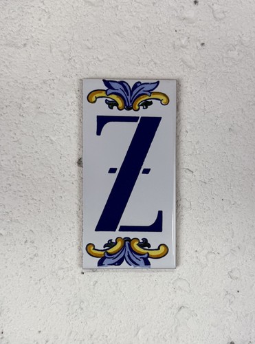 Vintage spanish ceramic letter - vintage,