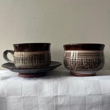 Skegness Pottery 1970s Teacup, Saucer & Sugar Bowl (GOOD CONDITION)