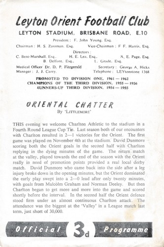 Leyton orient charlton - leyton, v