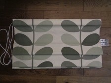 Next Made To Measure Roman Blind Mix Grey & White Fabric Size W 62cm L 120CM