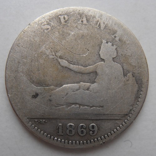 Spain silver peseta - peseta, 1869
