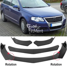 Carbon Fiber Black Front Bumper Spoiler Lip Splitter For VW Passat B5 B6 B7 B8