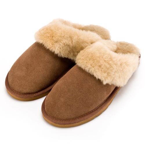 Ladies sheepskin slippers - sheepskin,