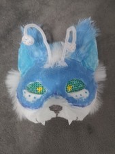 Blue Alien Cat Mask