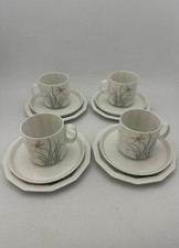 x4 Rosenthal Polygon Porcelain Coffee Cups, Saucers & Side Plates, Dragonfly