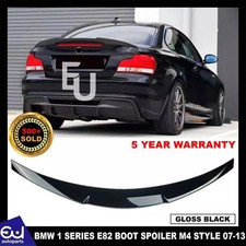 REAR TRUNK BOOT SPOILER M4 STYLE FOR BMW 1 SERIES E82 2007-2013 GLOSS BLACK