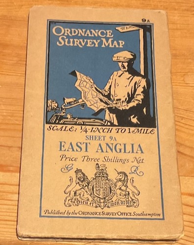 Vintage ordnance survey map - vintage,
