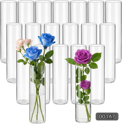 Glass cylinder bud - vases, pc