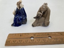 2 FIGURINES FOR BONSAI DISPLAY