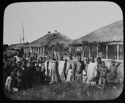 Magic lantern slide - lantern, bandawe