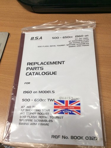 Bsa a10 spares book new - a10,