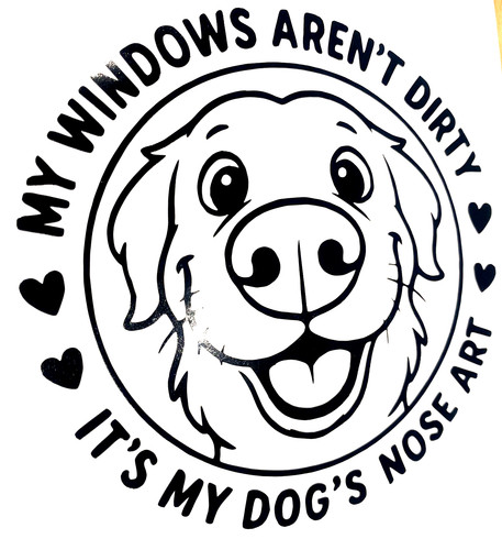 Dog nose art decal vinyl - nose,