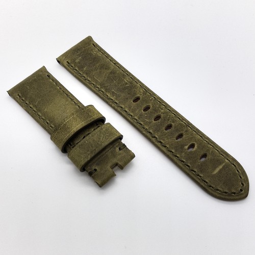 24mm green color - green, leather