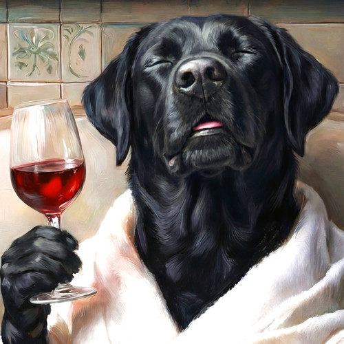 Black labrador birthday card - labrador,
