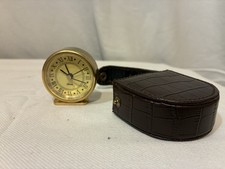Travel Clock , Quartz. With Faux Leather Case, Instructions And Box