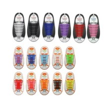 Elastic Shoe Laces No Tie Silicone Rubber shoelaces trainers shoes Adults & Kids