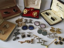 Vintage & mod cufflinks and tie pins